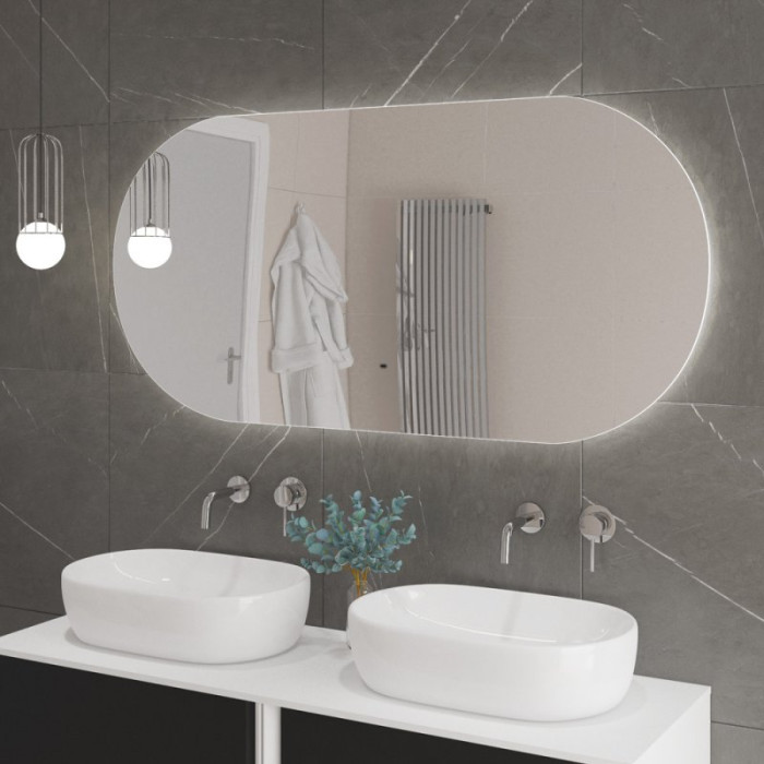 Зеркало Cezares Vague 150x70 с контурной подсветкой и датчиком движения CZR-SPC-VAGUE-1500-700-MOV