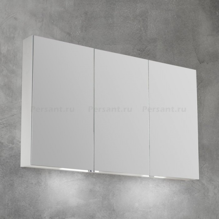 Зеркало-шкаф BelBagno 120 SPC-3A-DL-BL-1200 с подсветкой и розеткой