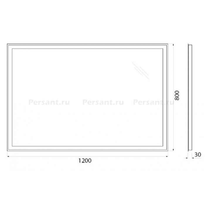 Зеркало BelBagno 120x80 SPC-GRT-1200-800-LED-TCH-WARM с подсветкой и антизапотевателем