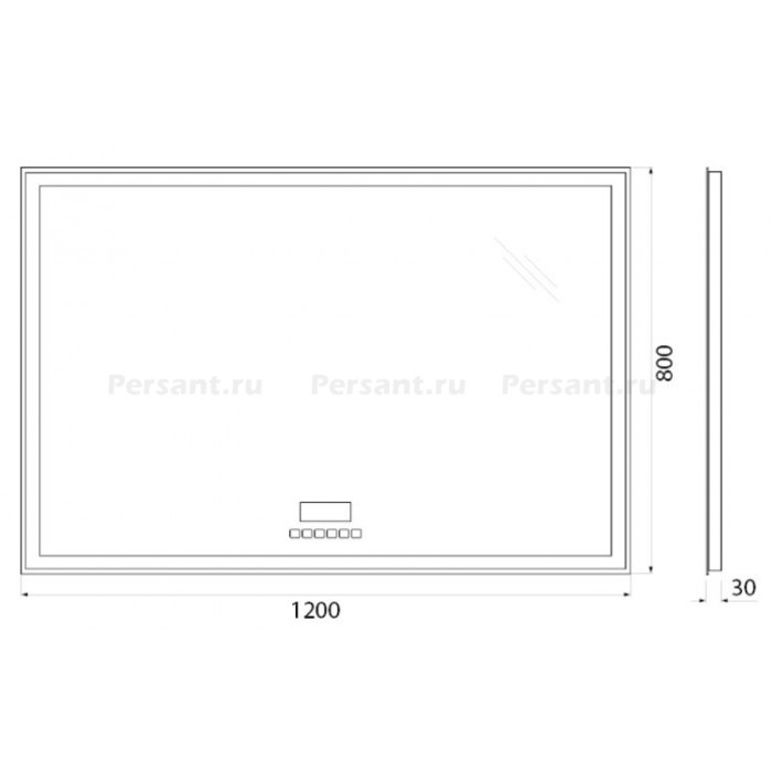 Зеркало BelBagno 120x80 SPC-GRT-1200-800-LED-TCH-RAD с подсветкой с bluetooth и радио
