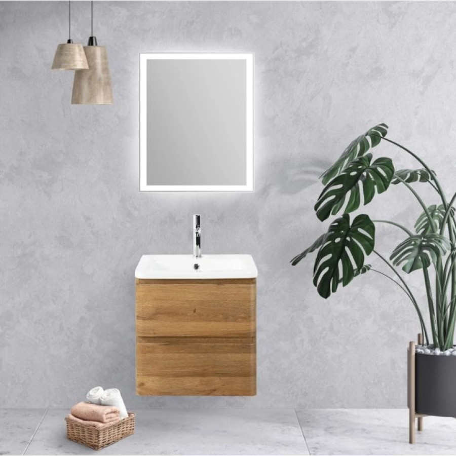 Зеркало BelBagno 50x60 SPC-GRT-500-600-LED-BTN с подсветкой и кнопочным выключателем