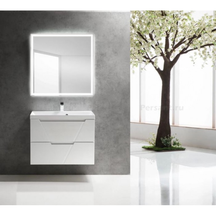 Зеркало BelBagno 80x80 SPC-GRT-800-800-LED-BTN с подсветкой и кнопочным выключателем