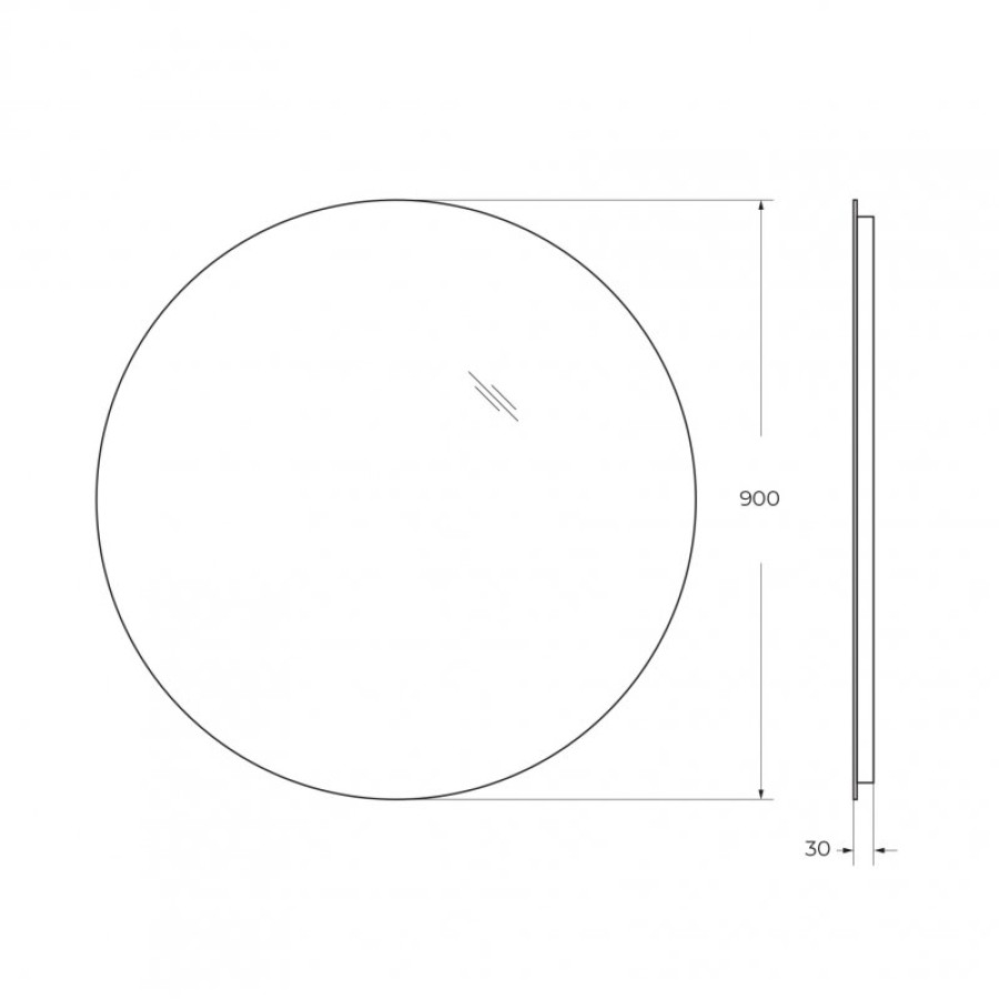 Зеркало BelBagno 90 см с контурной подсветкой SPC-INT-900-LED