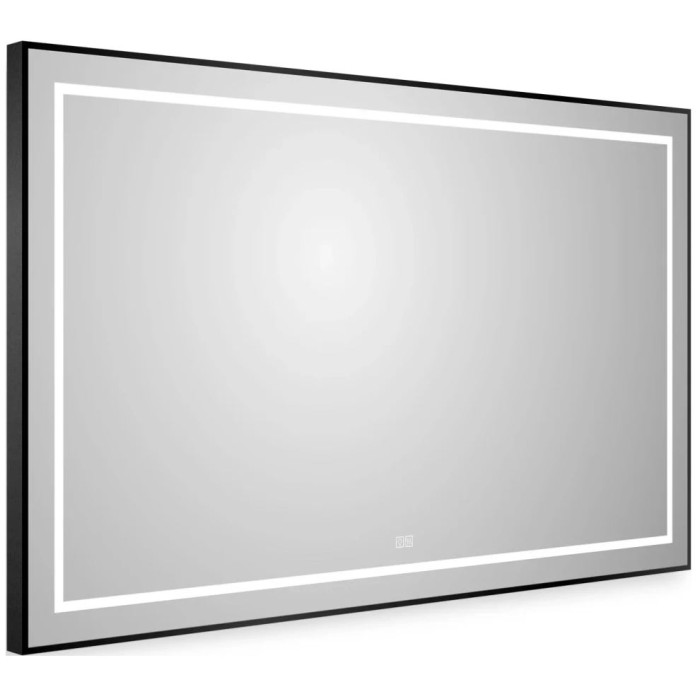 Зеркало BelBagno Kraft 140 черное SPC-KRAFT-1400-800-LED-TCH-WARM-NERO в алюминиевой раме