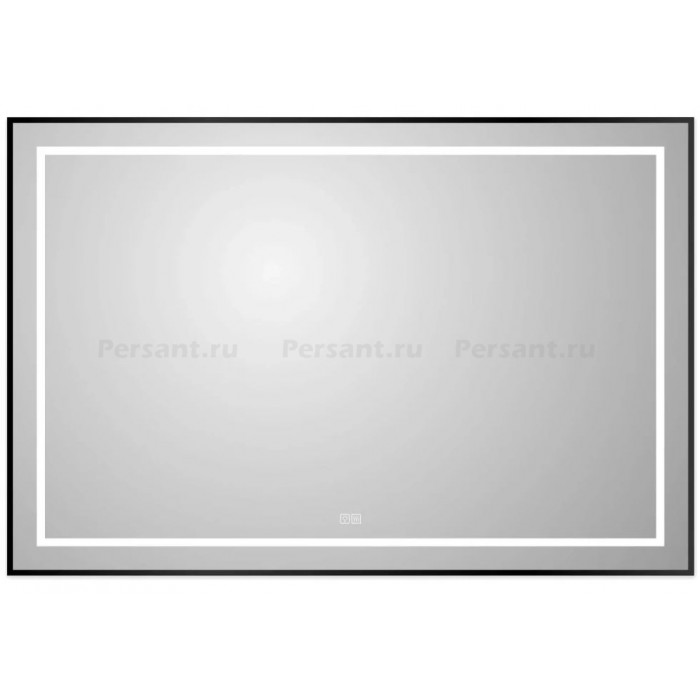 Зеркало BelBagno Kraft 120 черное SPC-KRAFT-1200-800-LED-TCH-WARM-NERO в алюминиевой раме