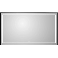 Зеркало BelBagno Kraft 140 черное SPC-KRAFT-1400-800-LED-TCH-WARM-NERO в алюминиевой раме