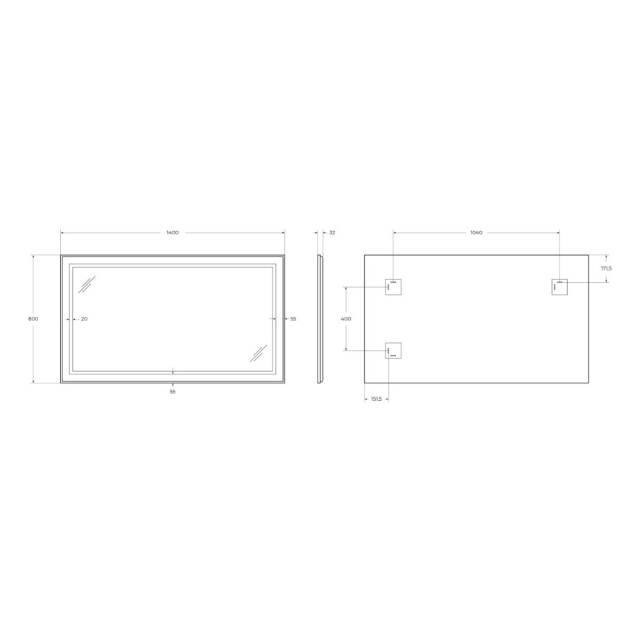 Зеркало BelBagno Kraft 140 сатин SPC-KRAFT-1400-800-SENS-AL в алюминиевой раме