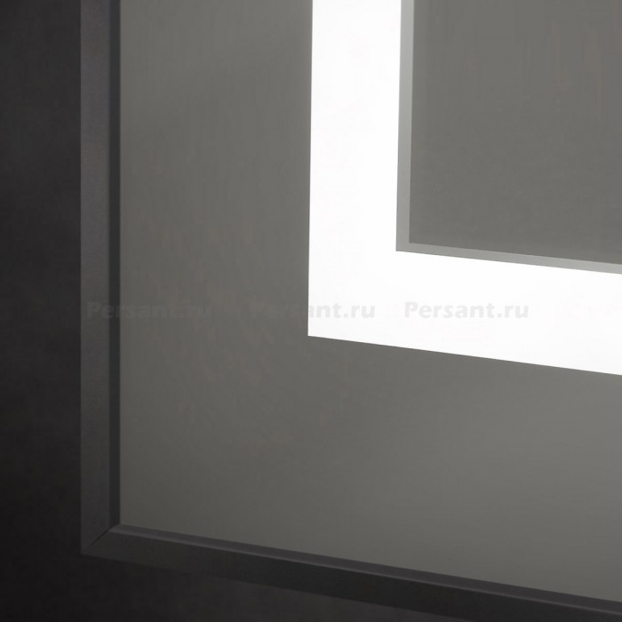 Зеркало BelBagno Kraft 140 черное SPC-KRAFT-1400-800-LED-TCH-WARM-NERO в алюминиевой раме