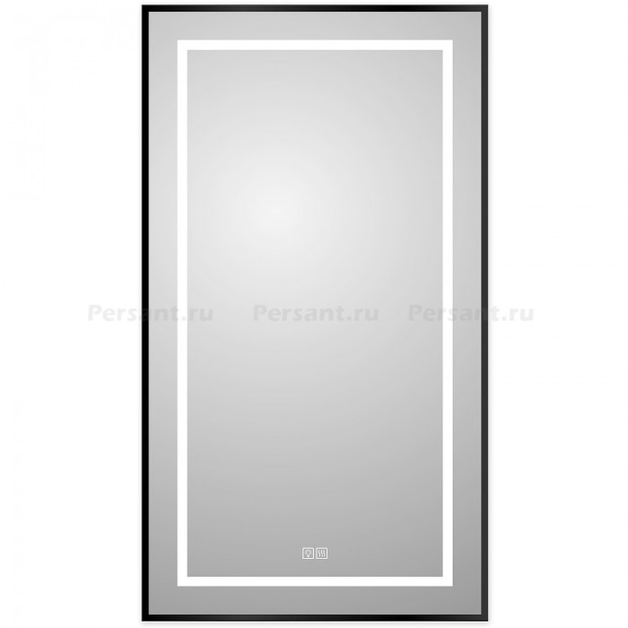 Зеркало BelBagno Kraft 50 черное SPC-KRAFT-500-900-LED-TCH-WARM-NERO в алюминиевой раме