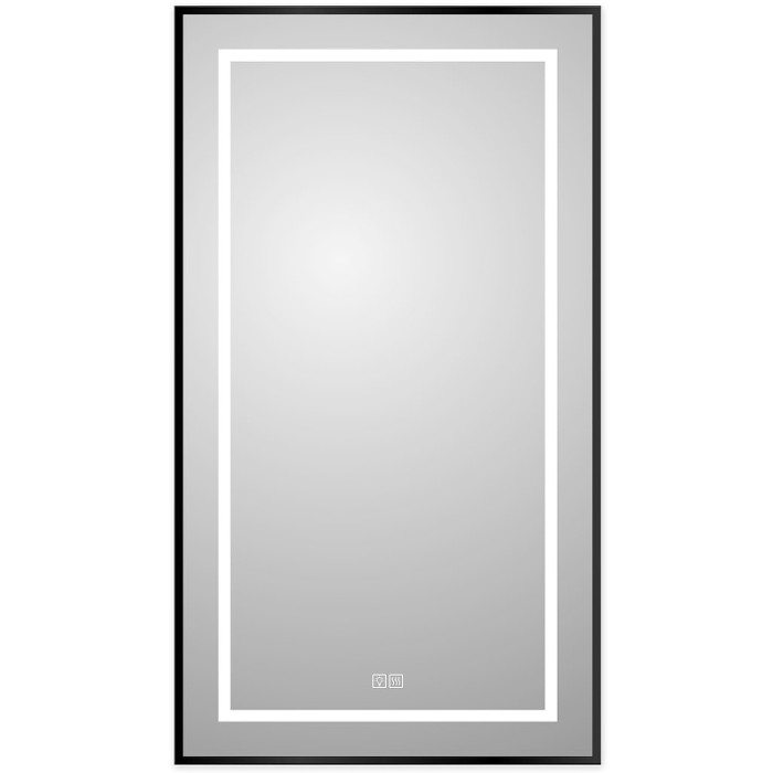 Зеркало BelBagno Kraft 50 черное SPC-KRAFT-500-900-LED-TCH-WARM-NERO в алюминиевой раме