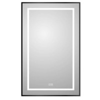 Зеркало BelBagno Kraft 50 черное SPC-KRAFT-500-800-LED-TCH-WARM-NERO в алюминиевой раме