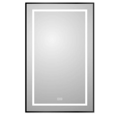 Зеркало BelBagno Kraft 50 черное SPC-KRAFT-500-800-LED-TCH-WARM-NERO в алюминиевой раме