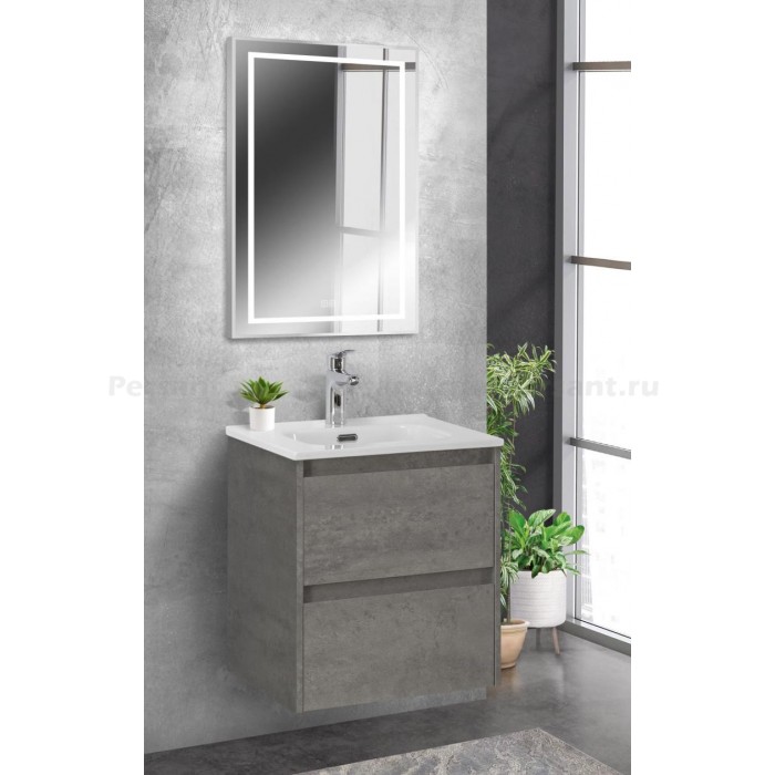 Зеркало BelBagno Kraft 50 сатин SPC-KRAFT-500-800-LED-TCH-WARM в алюминиевой раме