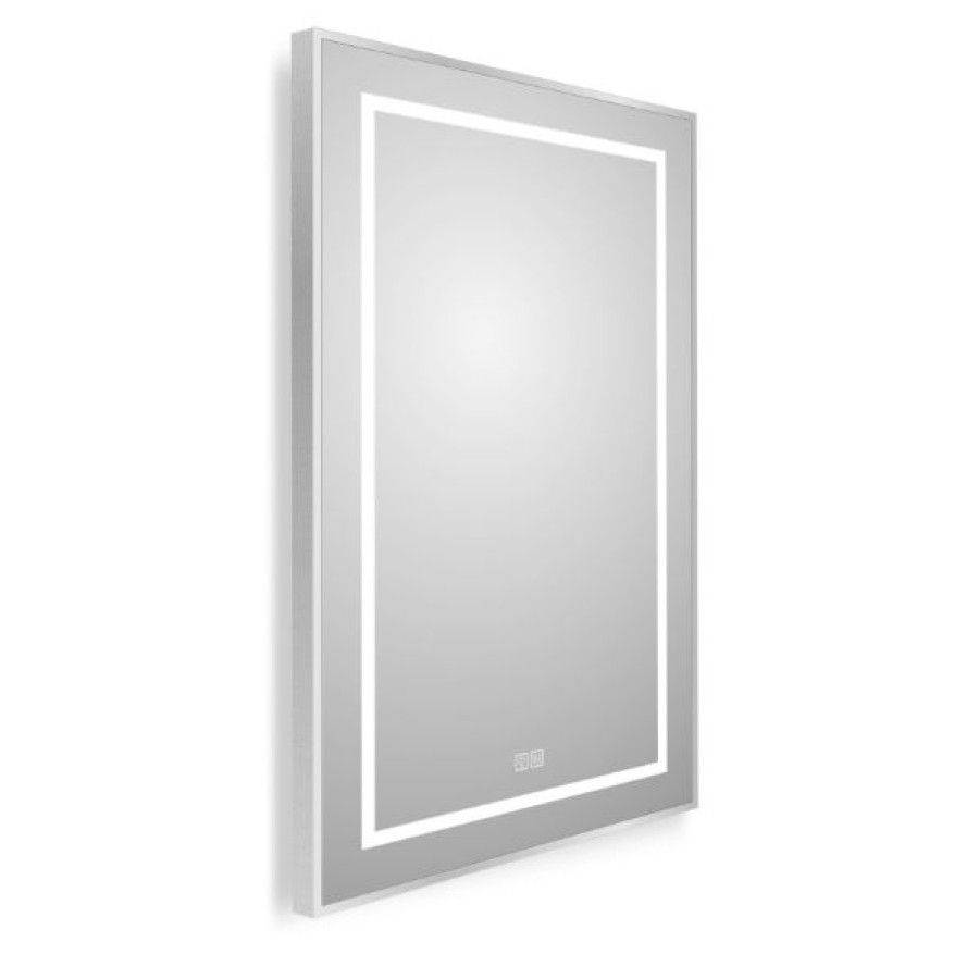 Зеркало BelBagno Kraft 50 сатин SPC-KRAFT-500-800-LED-TCH-WARM в алюминиевой раме