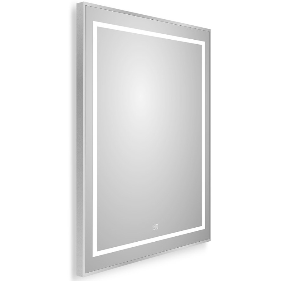 Зеркало BelBagno Kraft 60 сатин SPC-KRAFT-600-800-LED-TCH-WARM в алюминиевой раме