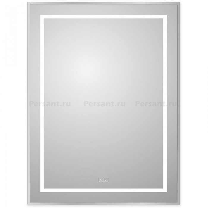 Зеркало BelBagno Kraft 60 сатин SPC-KRAFT-600-800-LED-TCH-WARM в алюминиевой раме