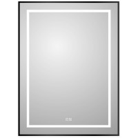 Зеркало BelBagno Kraft 60 черное SPC-KRAFT-600-800-LED-TCH-WARM-NERO в алюминиевой раме