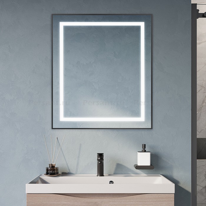 Зеркало BelBagno Kraft 70 черное SPC-KRAFT-700-800-SENS-NERO в алюминиевой раме