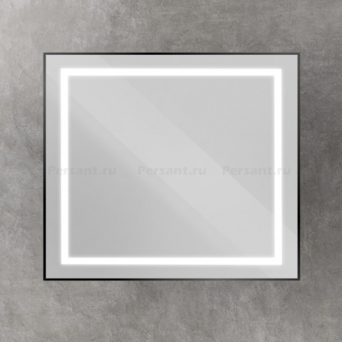 Зеркало BelBagno Kraft 90 черное SPC-KRAFT-900-800-SENS-NERO в алюминиевой раме