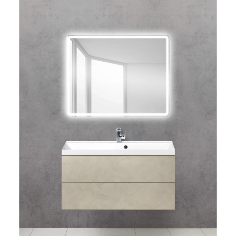 Зеркало BelBagno 100x80 SPC-MAR-1000-800-LED-BTN с кнопочным выключателем и подсветкой