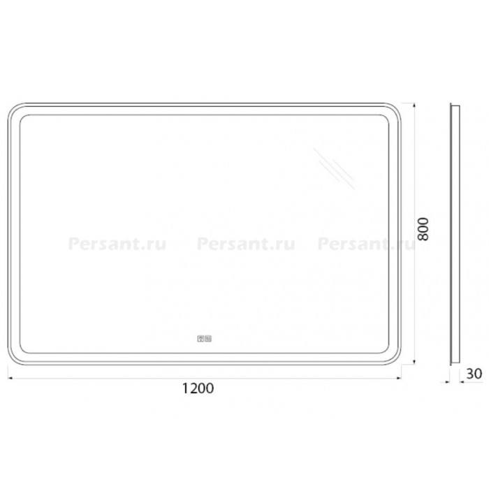 Зеркало BelBagno 120x80 SPC-MAR-1200-800-LED-TCH-WARM c подсветкой и антизапотевателем