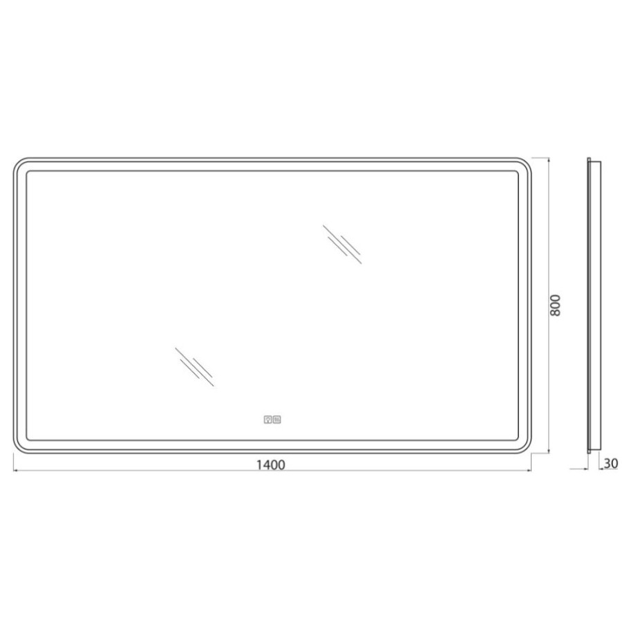 Зеркало BelBagno 140x80 SPC-MAR-1400-800-LED-TCH-WARM c подсветкой и антизапотевателем