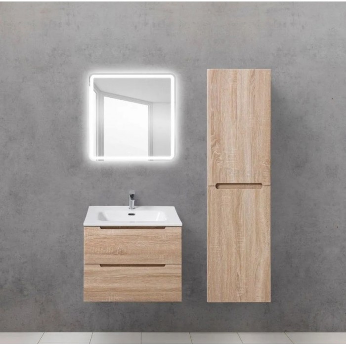 Зеркало BelBagno 60x60 SPC-MAR-600-600-LED-BTN с кнопочным выключателем с подсветкой
