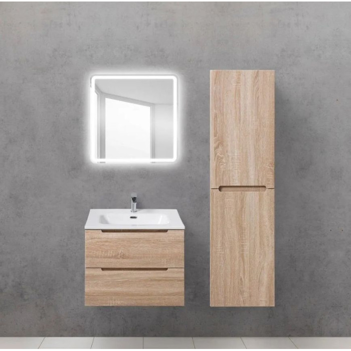 Зеркало BelBagno 60x60 SPC-MAR-600-600-LED-BTN с кнопочным выключателем с подсветкой