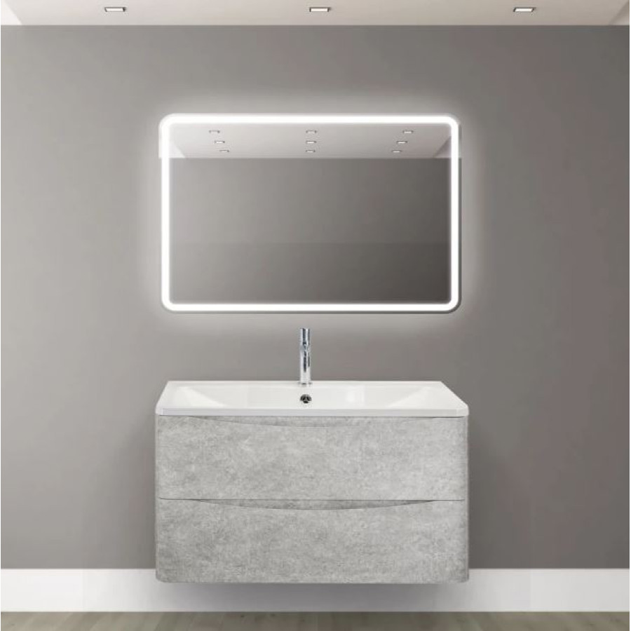 Зеркало BelBagno 100x60 SPC-MAR-1000-600-LED-BTN с кнопочным выключателем и подсветкой