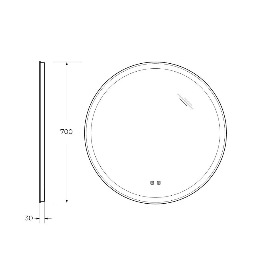 Зеркало BelBagno 70 SPC-RNG-700-LED-TCH-SND с подсветкой и голосовым управлением