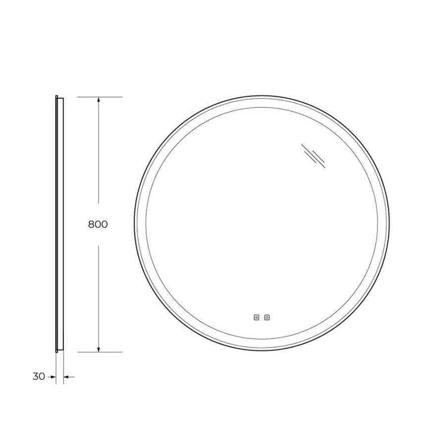 Зеркало BelBagno 80 SPC-RNG-800-LED-TCH-SND с подсветкой и голосовым управлением