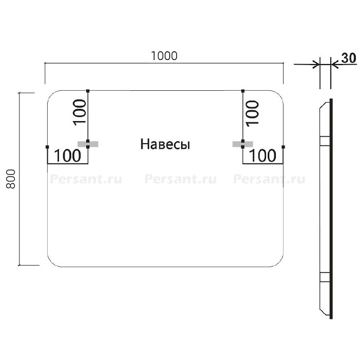 Зеркало Vincea 100x80 VLM-3VC100 с подсветкой, сенсорный выключатель, диммер