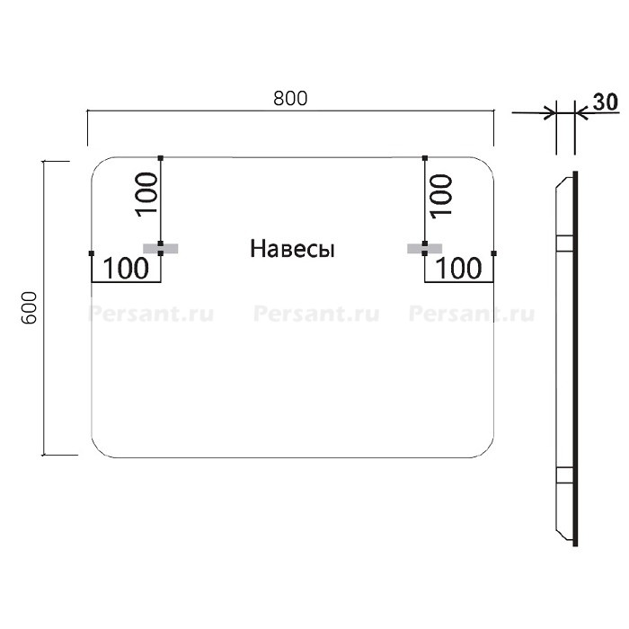 Зеркало Vincea 80x60 VLM-3VC800 с подсветкой, сенсорный выключатель, диммер
