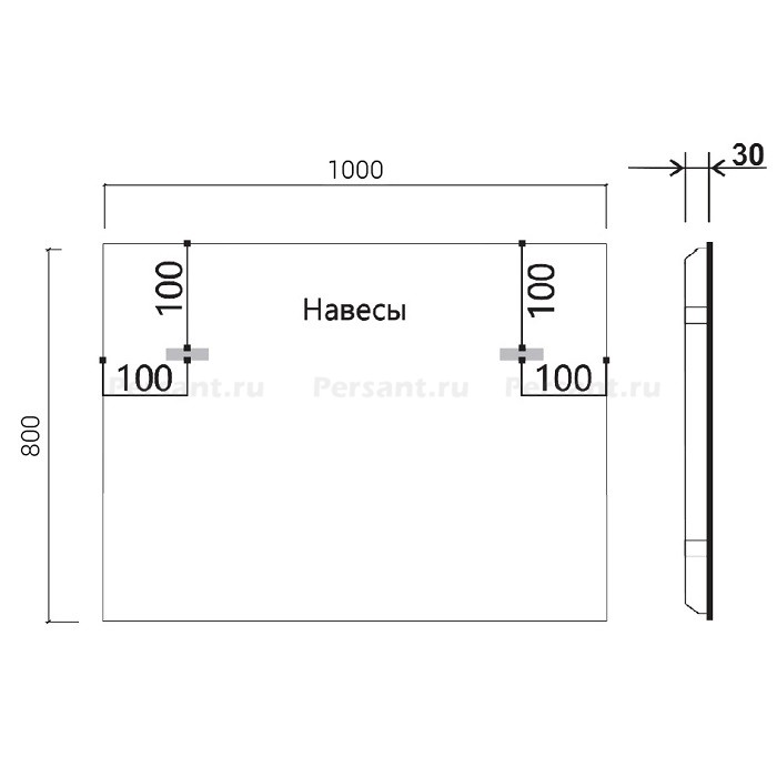 Зеркало Vincea 100x80 VLM-3VN100-2 с подсветкой и антизапотевателем, сенсор, диммер