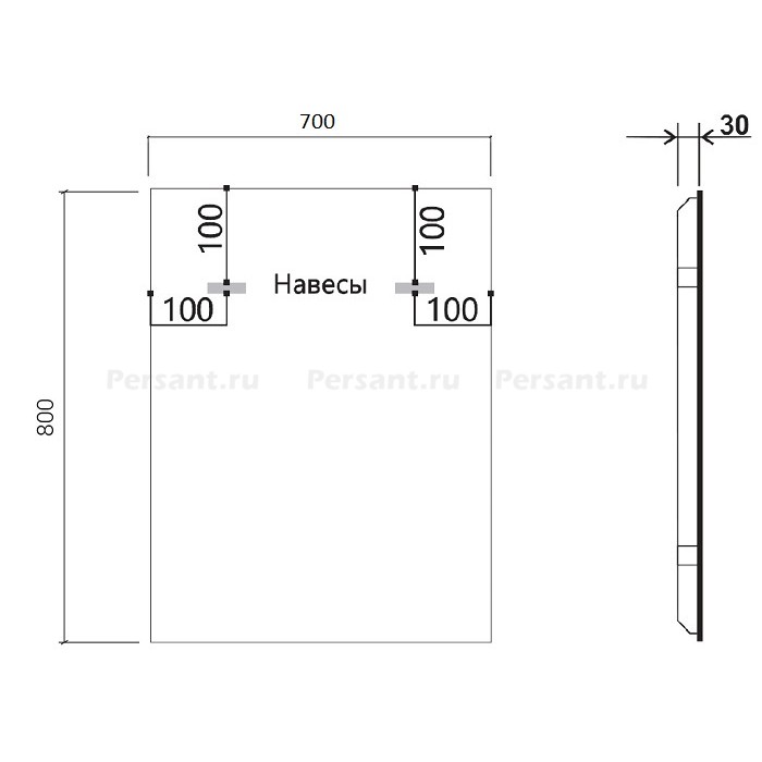 Зеркало Vincea 70x80 VLM-3VN700-2 с подсветкой и антизапотевателем, сенсор, диммер