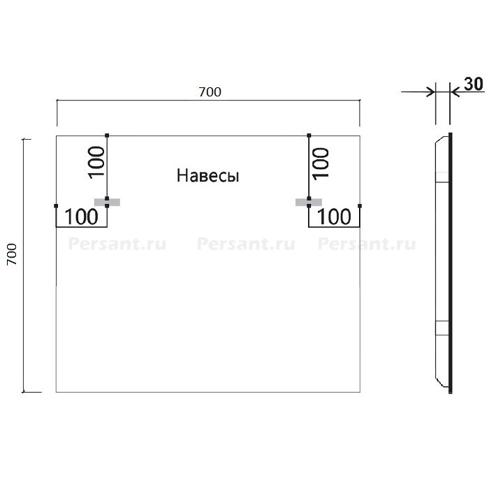 Зеркало Vincea 70x70 VLM-3VN7007-2 с подсветкой и антизапотевателем, сенсор, диммер