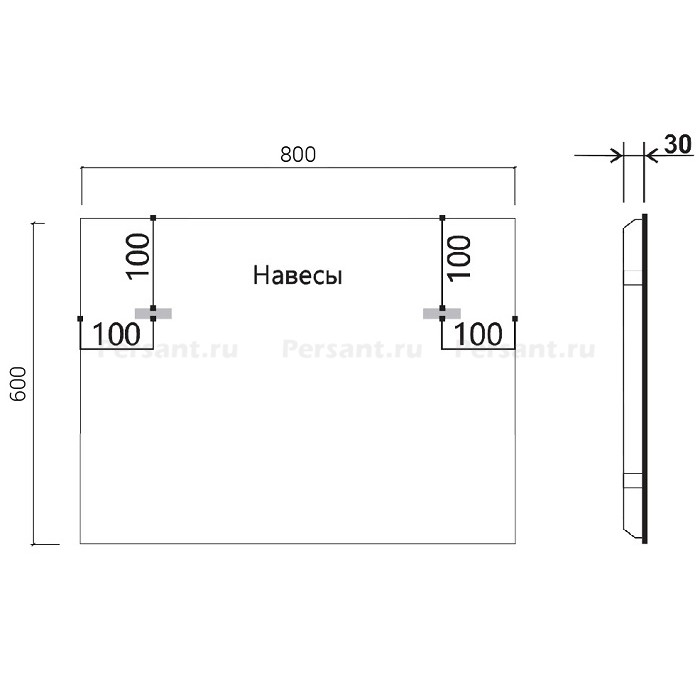 Зеркало Vincea 80x60 VLM-3VN800-2 с подсветкой и антизапотевателем, сенсор, диммер