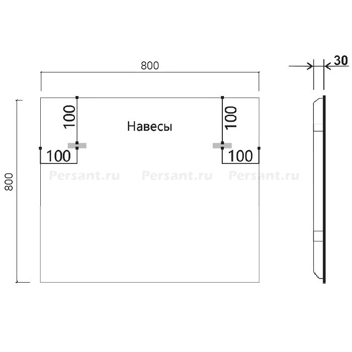 Зеркало Vincea 80x80 VLM-3VN8008-2 с подсветкой и антизапотевателем, сенсор, диммер