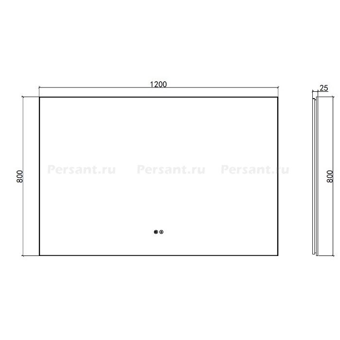 Зеркало Vincea 120x80 VLM-4F120BG-2 с подсветкой и подогревом, золото браш