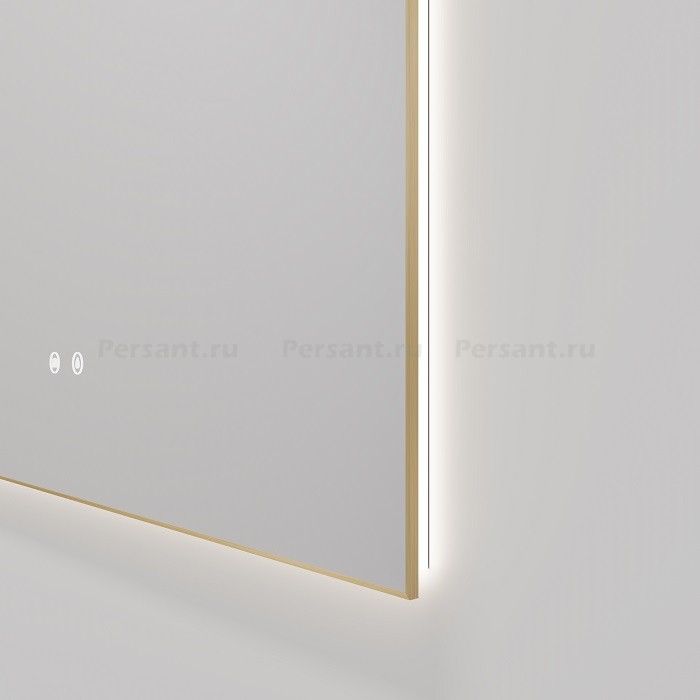 Зеркало Vincea 120x80 VLM-4F120BG-2 с подсветкой и подогревом, золото браш
