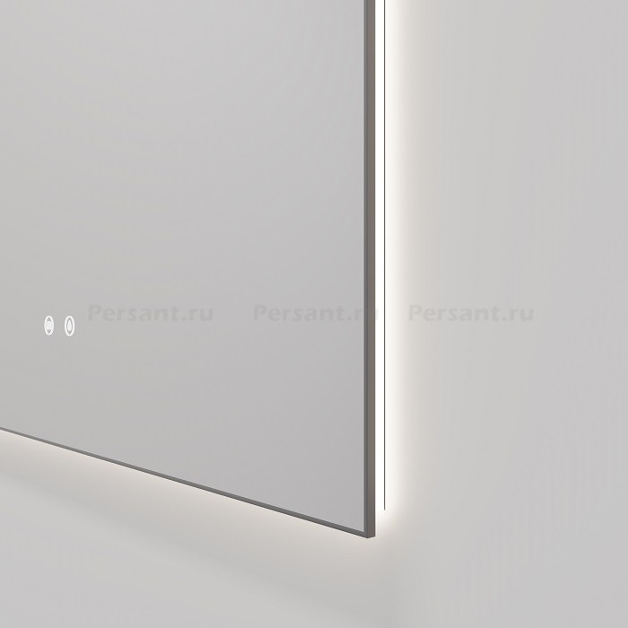 Зеркало Vincea 120x80 VLM-4F120GM-2 с подсветкой и подогревом, вороненая сталь